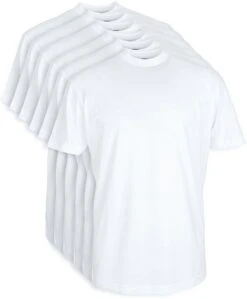 Suitable T-Shirt Wit Hoge O-hals Obra 6-Pack