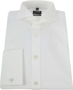 Olymp Body Fit Overhemd Dubbelmanchet Ecru -Kleding Kortingswinkel 12580 6
