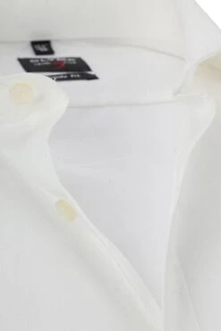 Olymp Body Fit Overhemd Dubbelmanchet Ecru -Kleding Kortingswinkel 12580 8 1