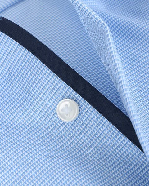 OLYMP Luxor Modern Fit Overhemd Blauw Dessin 4 OLYMP Luxor Modern Fit Overhemd Blauw Dessin - Afbeelding 2