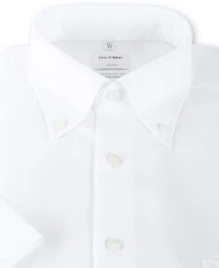 OLYMP Luxor Overhemd Comfort Fit Wit Korte Mouw -Kleding Kortingswinkel 13233 7