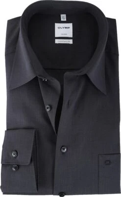 OLYMP Luxor Shirt Antraciet Comfort Fit