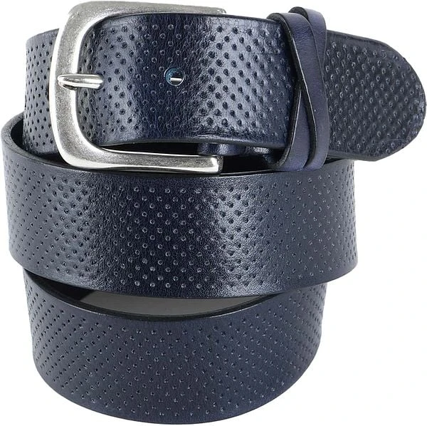 Profuomo Leren Riem Roma Donkerblauw 6 Profuomo Leren Riem Roma Donkerblauw - Afbeelding 4