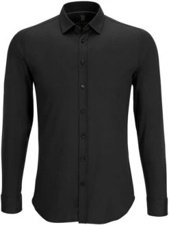 Desoto Overhemd Strijkvrij Zwart