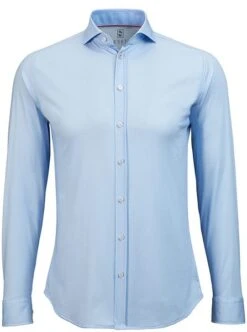 Desoto Overhemd Strijkvrij Blauw Oxford