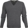 William Lockie Pullover Lamswol V Grijs -Kleding Kortingswinkel 13925 3