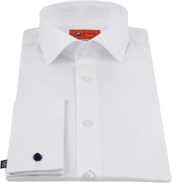 Suitable Overhemd White Twill Dubbelmanchet 5 Suitable Overhemd White Twill Dubbelmanchet - Afbeelding 3