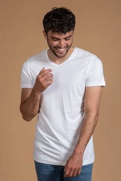 Suitable T-shirt Wit V-hals Vita 2 Pack -Kleding Kortingswinkel 1737 30