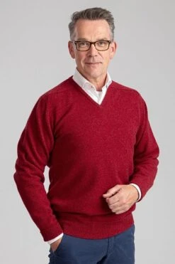 William Lockie Pullover Lamswol V Poppy -Kleding Kortingswinkel 2622 12