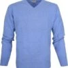 William Lockie Pullover Lamswol V Surf Mid Blue -Kleding Kortingswinkel 2625 4