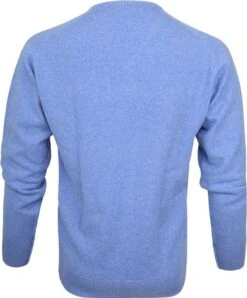 William Lockie Pullover Lamswol V Surf Mid Blue -Kleding Kortingswinkel 2625 6 1