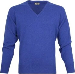 William Lockie Pullover Lamswol V Persian Royal Blue -Kleding Kortingswinkel 2626 5 1