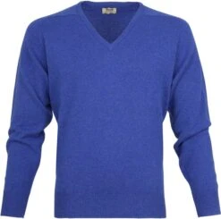 William Lockie Pullover Lamswol V Persian Royal Blue