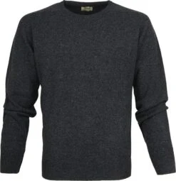 William Lockie Trui Lamswol Charcoal Antraciet