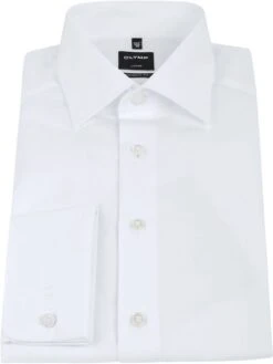 OLYMP Luxor Dubbelmanchet Overhemd Wit -Kleding Kortingswinkel 4237 7