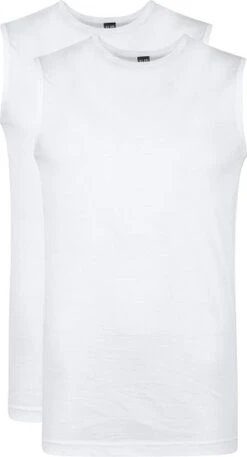 Alan Red T-Montana Singlet Mouwloos Wit (2-Pack)