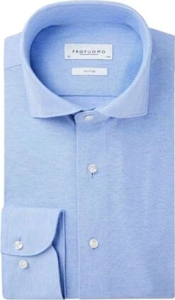Profuomo Overhemd Knitted Blauw -Kleding Kortingswinkel 55284 11 1