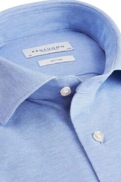 Profuomo Overhemd Knitted Blauw -Kleding Kortingswinkel 55284 12 1