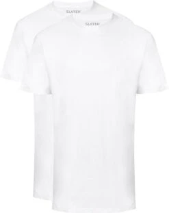 Slater 2-pack American T-shirt Wit -Kleding Kortingswinkel 57100 5 1