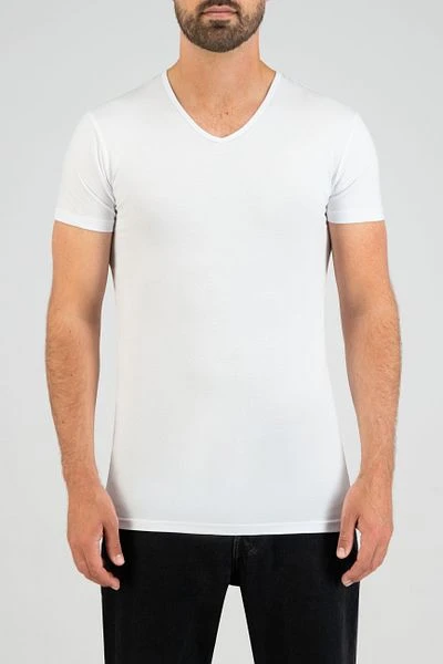 Slater 2-pack Stretch V-hals T-shirt Zwart 4 Slater 2-pack Stretch V-hals T-shirt Zwart - Afbeelding 2