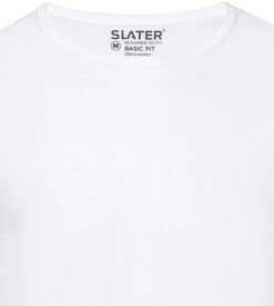 Slater 2-pack Basic Fit T-shirt Wit -Kleding Kortingswinkel 57115 4