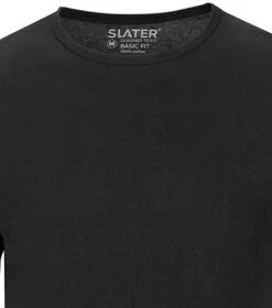 Slater 2-pack Basic Fit T-shirt Zwart -Kleding Kortingswinkel 57117 2 1
