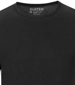 Slater 2-pack Basic Fit T-shirt Zwart -Kleding Kortingswinkel 57117 2