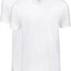 Slater 2-pack Basic Fit T-shirt V-hals Wit 2 Slater 2-pack Basic Fit T-shirt V-hals Wit -Kleding Kortingswinkel 57118 12