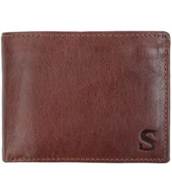 Suitable Portemonnee Bruin Leer - Skim Proof -Kleding Kortingswinkel 57450 12 1