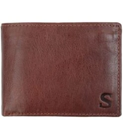 Suitable Portemonnee Bruin Leer - Skim Proof