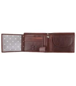 Suitable Portemonnee Bruin Leer - Skim Proof -Kleding Kortingswinkel 57450 8