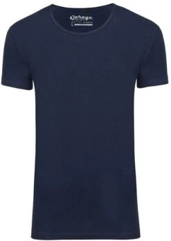 Garage Stretch Basic Navy Diepe O-Hals 8 Garage Stretch Basic Navy Diepe O-Hals -Kleding Kortingswinkel 57715 2 1