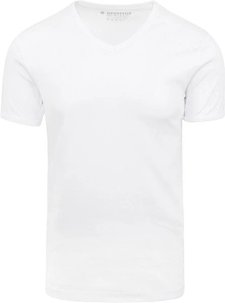 Garage Basic Wit V-Hals 7 Garage Basic Wit V-Hals - Afbeelding 5