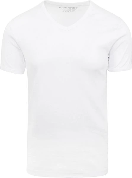 Garage Basic Wit V-Hals 3 Garage Basic Wit V-Hals