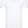 Alan Red Bamboo T-shirt V-Hals Wit -Kleding Kortingswinkel 59042 5