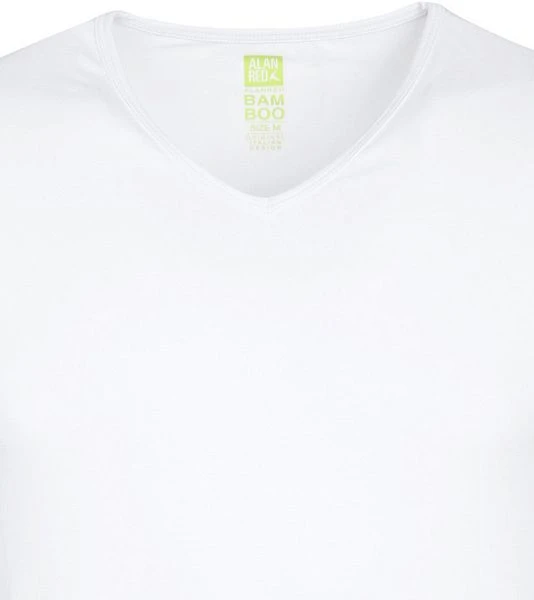 Alan Red Bamboo T-shirt V-Hals Wit 4 Alan Red Bamboo T-shirt V-Hals Wit - Afbeelding 2