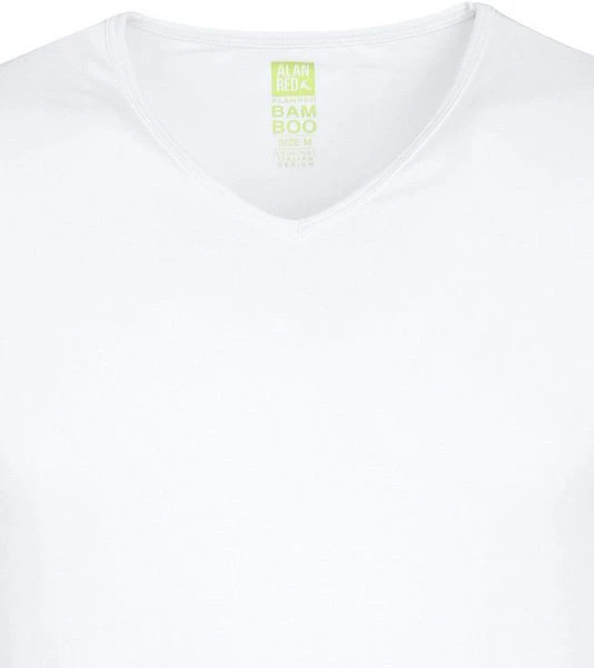 Alan Red Bamboo T-shirt V-Hals Wit 7 Alan Red Bamboo T-shirt V-Hals Wit - Afbeelding 5