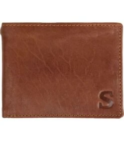 Suitable Portemonnee Tan Bruin Leer - Skim Proof -Kleding Kortingswinkel 59378 6 1
