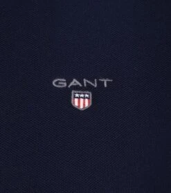 Gant Polo Longsleeve Navy 433 -Kleding Kortingswinkel 60016 2 1