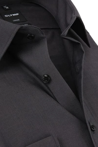 OLYMP Overhemd Luxor Modern-Fit Antraciet 4 OLYMP Overhemd Luxor Modern-Fit Antraciet - Afbeelding 2