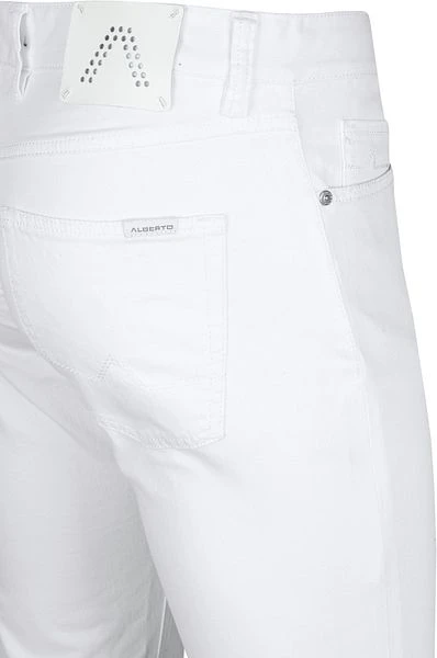Alberto Pipe Denim Wit 5 Alberto Pipe Denim Wit - Afbeelding 3