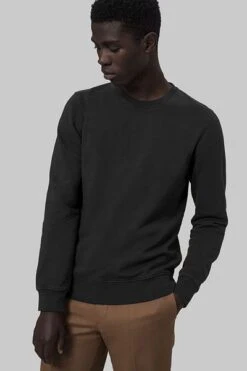 Colorful Standard Sweater Deep Black -Kleding Kortingswinkel 61285 4