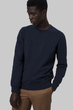 Colorful Standard Sweater Navy Blue -Kleding Kortingswinkel 61286 4