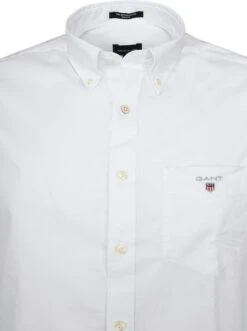 Gant Casual Overhemd Broadcloth Wit -Kleding Kortingswinkel 61491 3