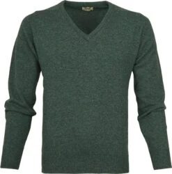William Lockie Pullover Wol Moorland Groen