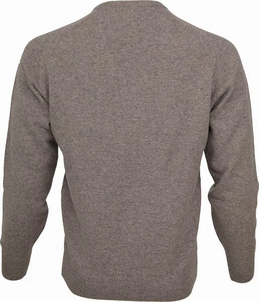 William Lockie Pullover Lamswol Vole Bruin Grijs 8 William Lockie Pullover Lamswol Vole Bruin Grijs - Afbeelding 6