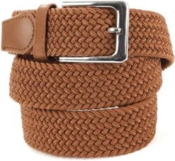 Suitable Geweven Riem Taupe Cognac -Kleding Kortingswinkel 62467 4 1