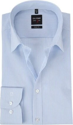 OLYMP Overhemd Level 5 Streep Blauw -Kleding Kortingswinkel 62621 1 1