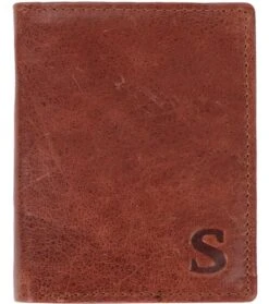 Suitable Portemonnee Nikkei Bruin Leer - Skim Proof