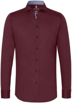 Desoto Overhemd Strijkvrij Bordeaux 301